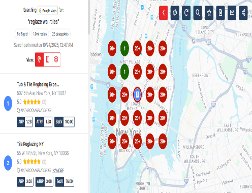 Before reglaze wall tiles